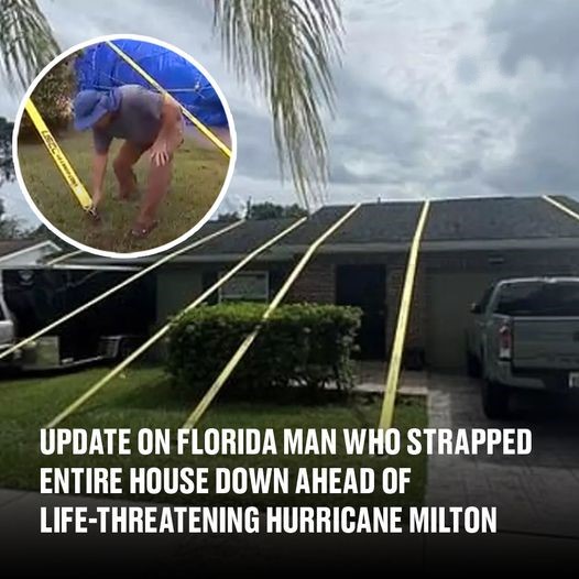 Florida Resident Takes Extreme Measures, Strapping Down Entire House Ahead of Hurricane Milton