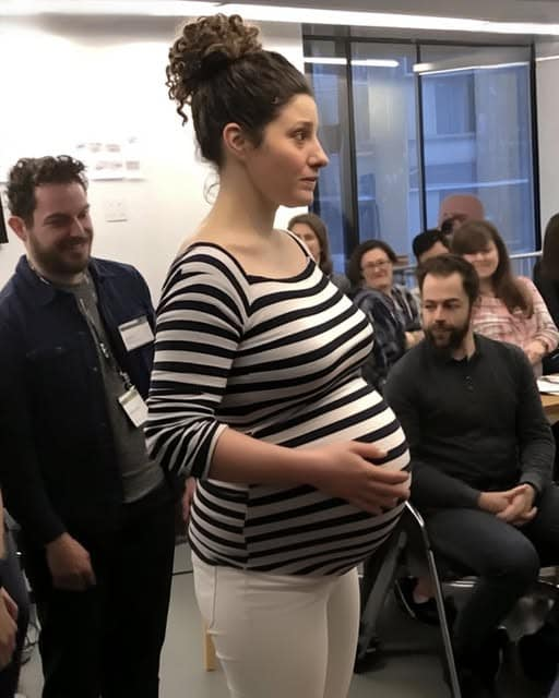 My Boss Humiliated Me at a Staff Meeting Because of My Pregnancy – His Smile Faded When a Woman Holding a Baby Walked In